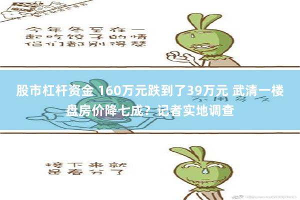 股市杠杆资金 160万元跌到了39万元 武清一楼盘房价降七成？记者实地调查